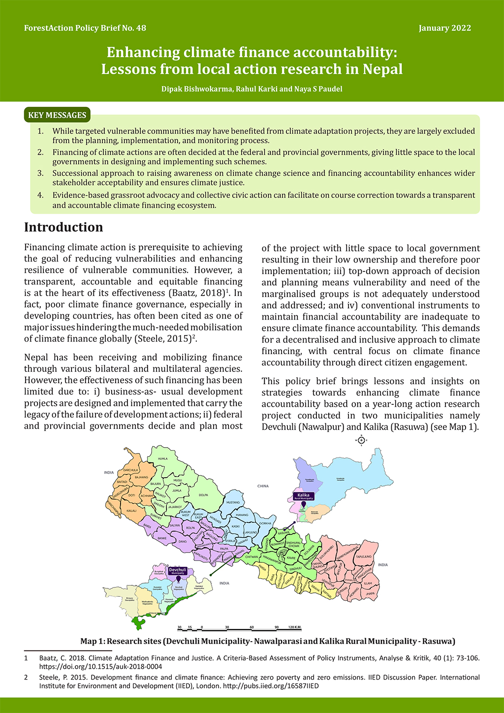 Enhancing climate finance accountability: Lessons from local action research in Nepal