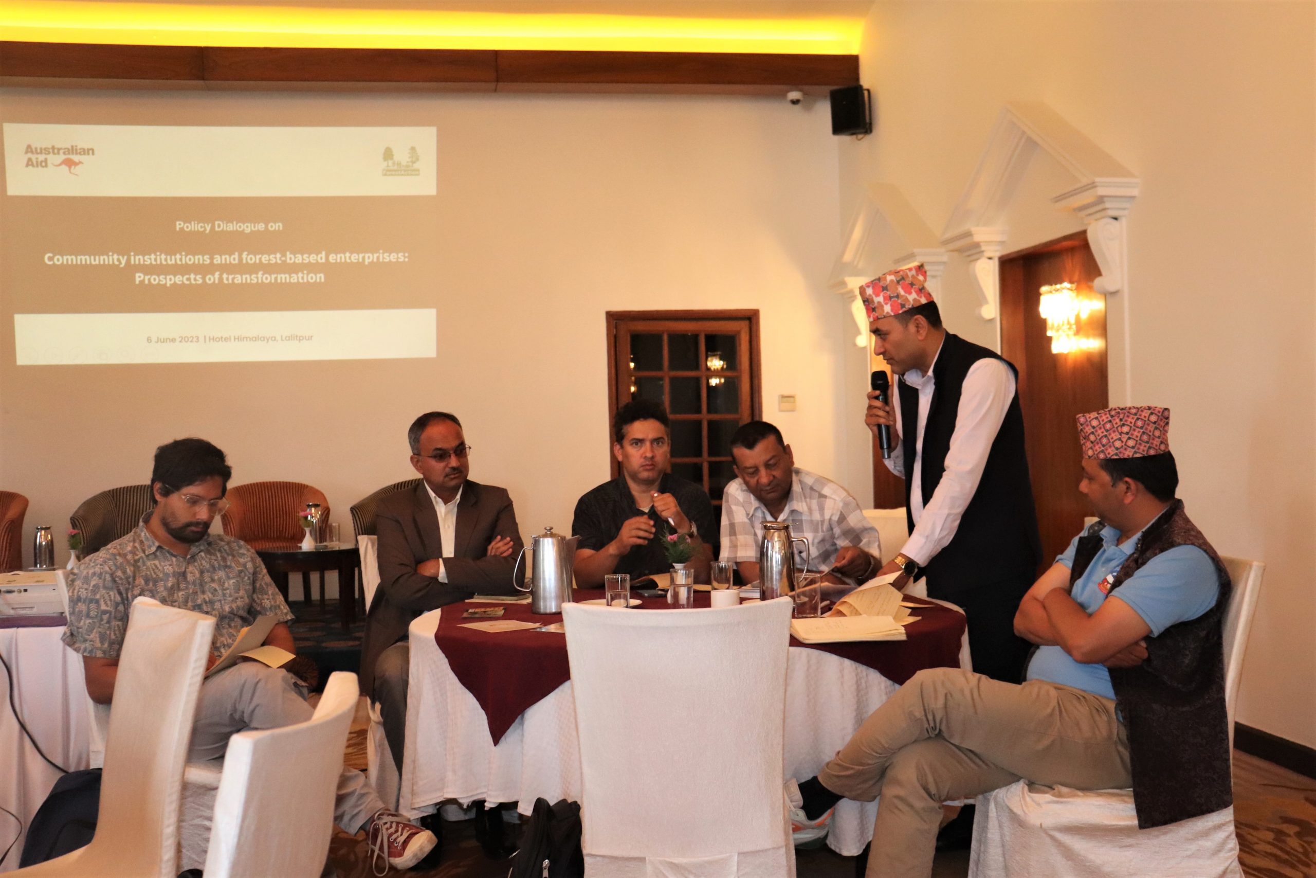 Policy dialogue on “Community institutions and forest-based enterprises: Prospects of transformation”
