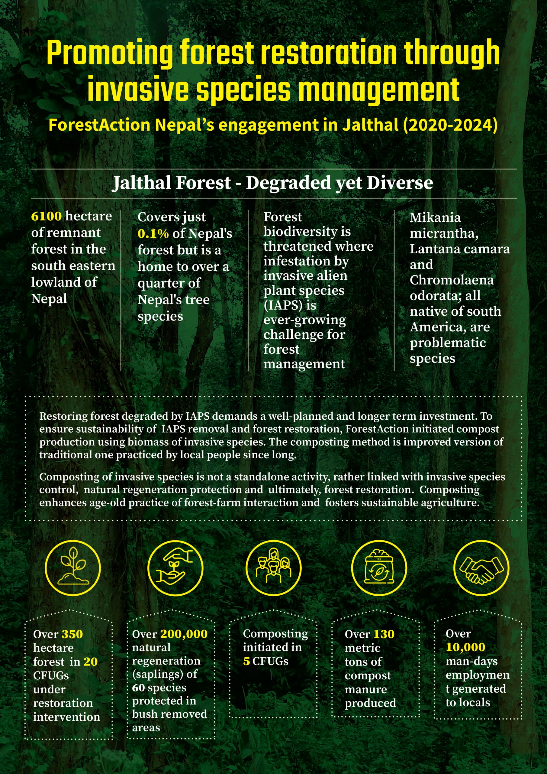 Promoting forest restoration through invasive species management