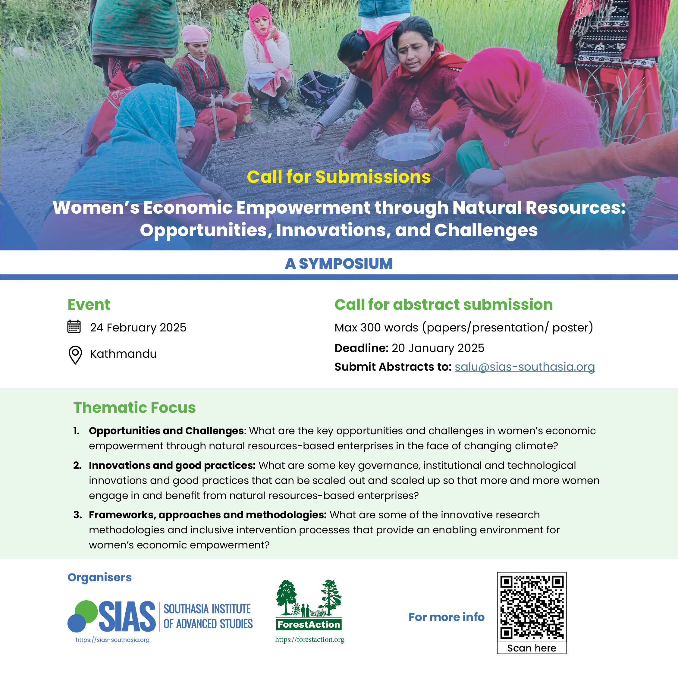 Call for Submissions: Women’s Economic Empowerment through Natural Resources: Opportunities, Innovations, and Challenges